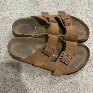 Birkenstock Tan Suede Arizona Sandals